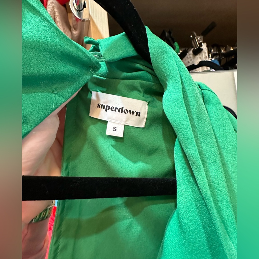 Green Superdown Romper Small Revolve Long Sleeve … - image 3